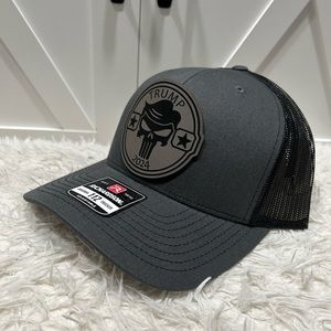 TRUMP 2024 Laser Engraved Richardson 112 Trucker Hat.